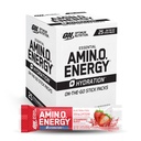 Optimum Nutrition Amino Energy Plus Pakiety nawadniające, Pakiety z proszkiem on- The- Energy, Burst truskawkowy, 25