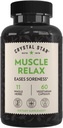 Crystal Star Mięśnie Relax (60 Kapsułki) - Ziołowa ulga od bólu mięśni, skurcze i skurcze - Valerian Root, Jamajka Dogwood & Cramp Bark - Non-GMO