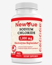 Chlorek sodu 1000mg, 365 tabletek - tabletki soli, non-GMO, Gluten Free - Napoje z elektrolitami Zastąpione nawodnienie