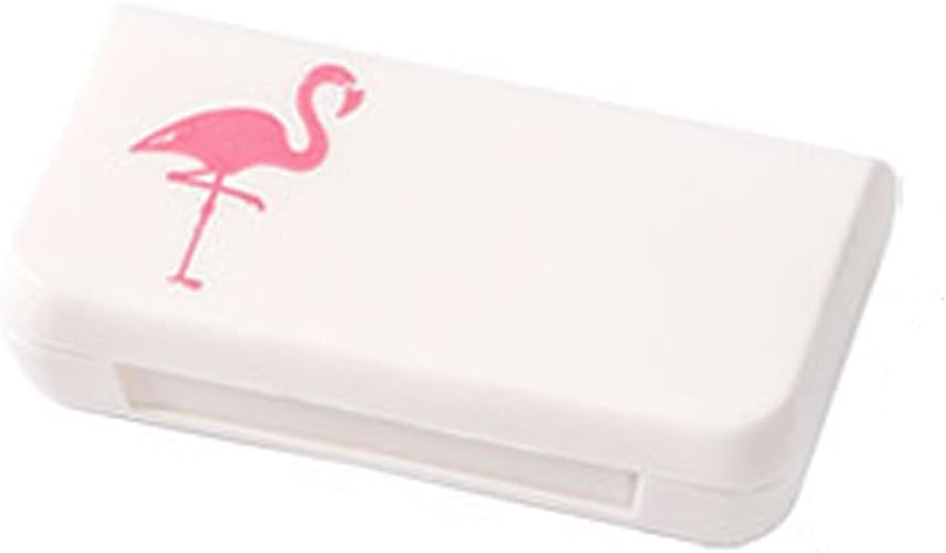 SagaSave Travel Pill Case 3 Komory Przenośny Pil Case Pył i Moisture- Dowód Codzienne Pill Case Small Pill Box dla witamin, Olej rybny, Suplementy (Flamingo)
