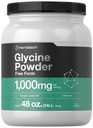 Horbäach Glycine Proszek 3 lbs Xi124; Suplement w postaci wolnej 124; Proszek niełuskany 124; Wegetarianin, Non-GMO, Gluten wolny