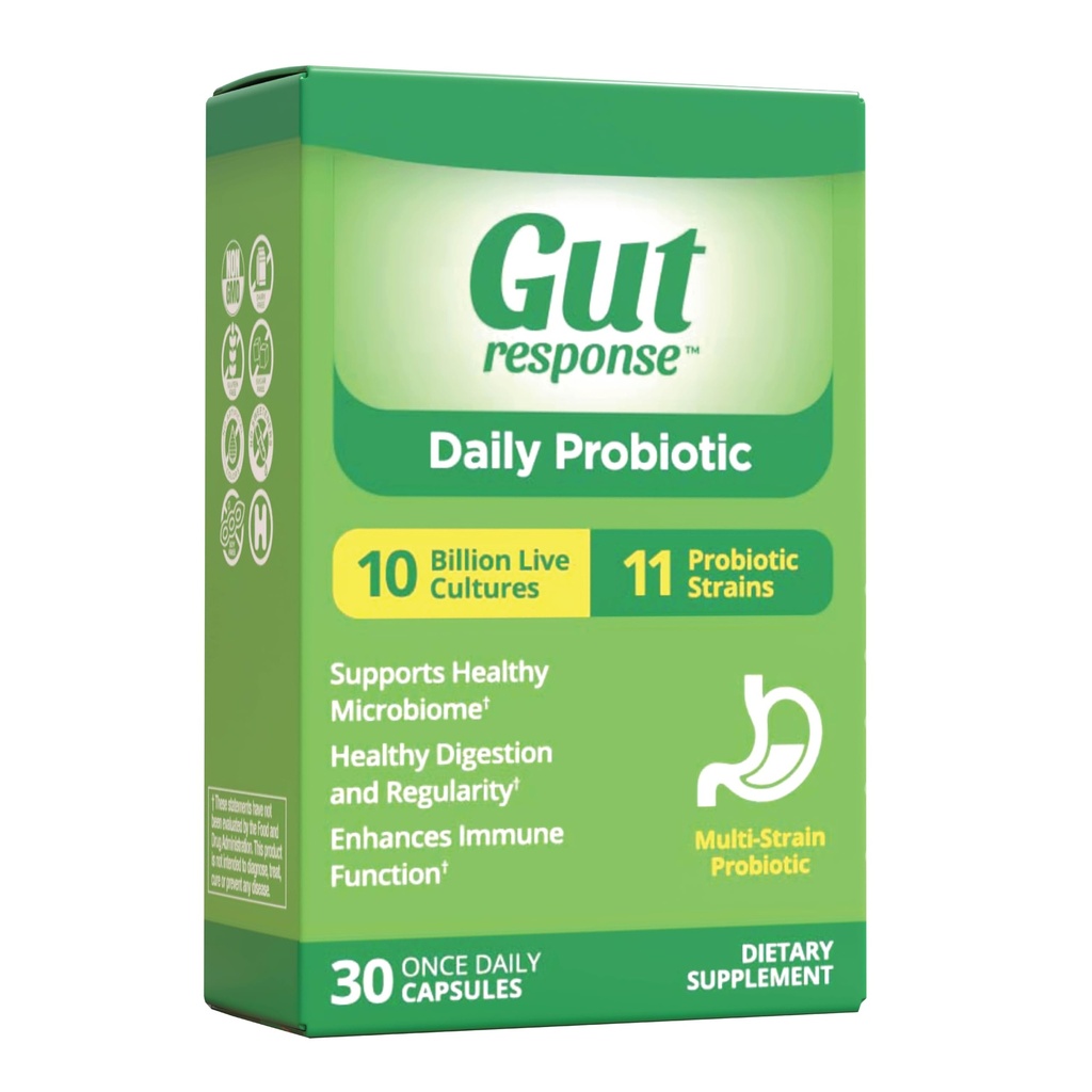 Codziennie Probiotyk dla mężczyzn i kobiet, Slows Digestive Starzenie, Wzmacnia system immunologiczny, Zmniejsza Bloating, Non-GMO, Gluten Free & Soy Free, 10 Miliard CFU, 30 Kapsułki