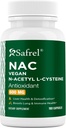 Safral N- Acetyl- L- Cysteina (NAC) Kapsułki, 600mg, 180 Hrabia, oddechowe, immunologiczne, Zdrowie wątroby Potężne przeciwutleniacze Wsparcie, Free- rodniki, Łatwe do Absorb, Non-GMO, Gluten Free