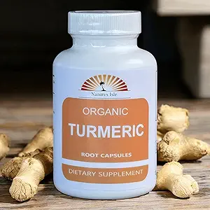 Proszek Turmerowy Organiczny i Peppercorn 60 Kapsułki 500 mg każdy (Tumeryk - Curcuma Longa)