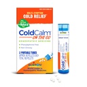 Boiron ColdCalm On The Go Cold Relief for Sneezing, Runny Nose, Przekrwienie nosa i ból gardła - 2 Count (160 Pellets)