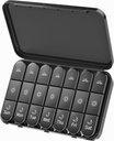 Daviky Weekly Pill Organizator 3X a Day, Duży Pill Box 7 Dzień 3 razy dziennie z oddzielnym pojemnikiem Light- Proof, Przenośny Pill Case for Medication, Witaminy, Olej rybny i suplementy