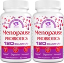Menopauza Suplementy dla Kobiet, 120 Miliard CFU Probiotyki dla Kobiet, All- Naturalne Probiotyczne Suplementy dla Menopauzy Gorące błyski, nocne poty, Mood Swings i Hormon - 120 Kapsułki ziołowe
