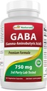 Najlepsze Naturals GABA Suplement 750mg 180 Kapsułki wegetariańskie, Naturals Sleep Aid