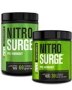Jacked Factory NITROSURGE PreWorkout Supplement - Endless Energy, Instant Strength Gains, Clear Focus, Intensywne pompy - NO Booster & Potężny Prettenment Energy Powder - 90 Służenia, Arctic White
