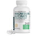 Bronson Magnezu Glicynian 200 MG na Podawanie Chelated do Wysokiej Absorpcji, Delikatny na żołądku, Non-GMO, 240 Kapsułki wegetariańskie