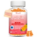 Luteina i Zeaksantyna Suplementy Gumumie, Advanced Eye witaminy suplement z borówki, Szafran, Nasiona winorośli, Omega 3 dla zdrowia plamki żółtej, Suche oko, Funkcja wizualna - Pomarańczowy Flavor, 60 Count
