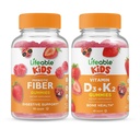 Żywe prebiotyczne dzieci włókno + witamina D3 + witamina K2 Dzieci, Gummies Bundle - Great Desting, Suplement witaminy, Gluten Free, GMO Free, Gummy do żucia