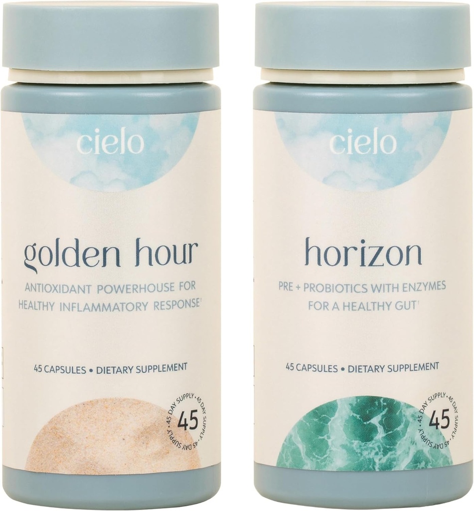 Cielo Golden Hour & Horizon Bundle - Zestaw probiotyków i przeciwutleniaczy (45 Day Supply)