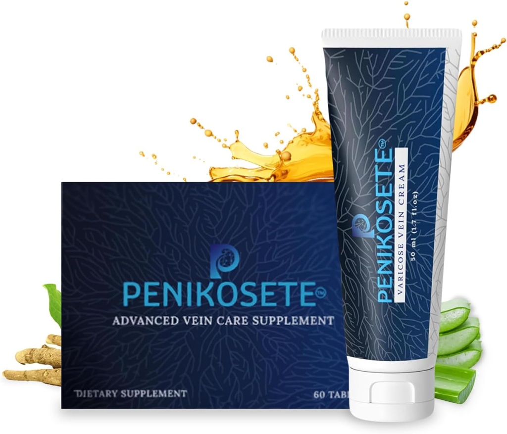 Advanced Varicose Vein Care Bundle (2 opakowania) - 1 Herbal Circulation Support Noga Cream 124; Pierwszy amerykański Ashwagandha Cream 124; 60 Easy- to- Połknięcie Punarnava, Turmeric Infused Ayurvedic Tablets.