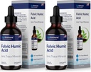Fulvic Humic Acid Liquid Supplement. Plant Derived Mineral Drops, Ponad 75 Ślad Minerałów dla Energy Boost. Do 8 Miesiące dostaw. Koncentracja 250%. 2oz Każdy. 2 Butelki.