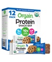 Orgain Organic Vegan Protein Bars, Chocolate Chip Cookie Dough - 10 g roślin na bazie białka, niskie Calorie zdrowe przekąski, brak laktozy lub składników sojowych, Gluten Free, Non-GMO - 1.41 Oz (Opakowanie 12)