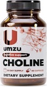 Suplement Choliny UMZU do wsparcia kognitywnego i hormonalnego 124; Acetylocholina Booster pomaga mózg Focus, Pamięć i Metabolizm 124; Promuje wątrobę Zdrowie i Estrogen Równowaga (30 Day Supply 124; 90 Kapsułki)