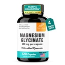 Sandhu 's Magnezu Glycinate 400mg Kapsułki z Quercetin Bis 124; Sen jakości, Relaks, Zdrowie mięśni i immunologiczne Wsparcie 124; 120 Hrabia (Pack of 1) 124; Łatwy do połknięcia 124; dla kobiet i mężczyzn