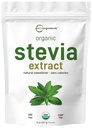 Czysty organiczny proszek Stewia, 8 uncji, 1418 Podawanie, Wysokiej klasy Stewia zielony ekstrakt Leaf RebA, Zmniejszone gorzkie posmak, 0 Calorie, Natural Sweetener, Sugar Alternative, Keto Friendly