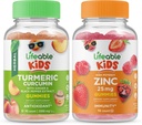 Żywa kurkumina Kurkumina Dzieci + Cynk 25mg Dzieci, Gummies Bundle - Great Desting, Suplement witaminy, Gluten Free, GMO Free, Gummy do żucia