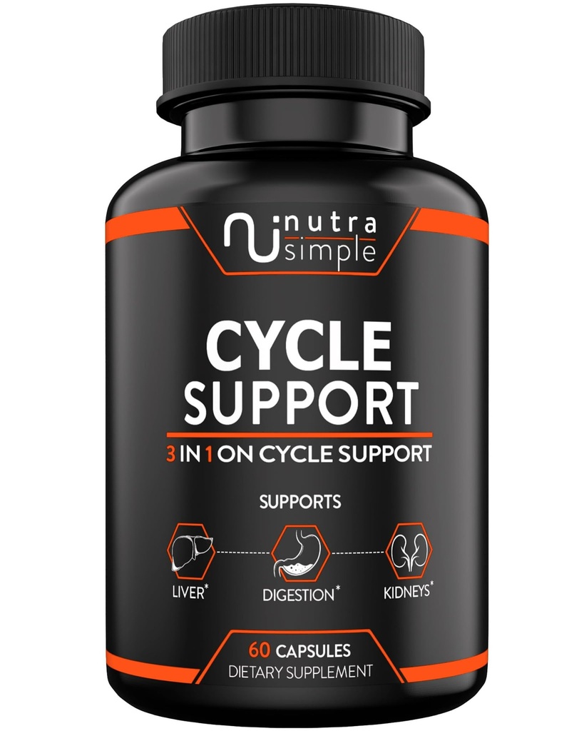 Suplement do wsparcia cyklu dla mężczyzn i kobiet - Natural Liver Cleanse Detox & Naprawa - Gut Health & Nerki Wsparcie z Oprzyrządowania mleka, Buka korzeń, Dandelion, Cholina, Ekstrakt z karczocha - 60 Kapsułki