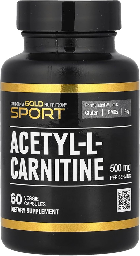 California Gold Nutrition Acetyl- L- Karnityna, 500 mg, 60 Kapsułek wegetariańskich