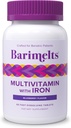 BariMelts Bariatric Multivitamine with Iron - 1 Miesiąc dostaw (60 Fast- Rozpuszczanie tabletek) - Bez cukru - Post- Op Bariatric Vitamin - Natural Blueberry Flavor