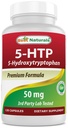 Najlepsze naturalne 5- HTP 50 mg 120 Kapsułki, 5 HTP Kapsułki Wspomaga Relaks i spokojny sen