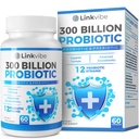 Probiotyk 300 Miliard CFU - 12 Szczepów z Organic Prebiotyki dla Digestive & Gut, immunologiczne, Bloating Health - Probiotyki dla kobiet i mężczyzn - Daily Dairy Free, Szafka Stabilna - 60 Liczby