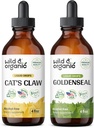 Dzikie i organiczne kocie pazur nalewka 4 fl oz & Goldenseal nalewka 4 fl oz