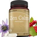 Zen spokojny stres nadnerczy suplement Zioła organiczne Adaptatogenetyczne - Magnezu, Witaminy B, GABA & Więcej do wspierania naturalnego spokoju. Non-Drowsy. Nie- GMO (60 Veggie Caps)