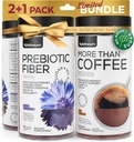 Grzyb Kawa i wysokiej gumki prebiotyczne Fiber Bundle - 9 Grzyb Adaptogen Mix, Dietetyczny Fiber 7G, Probiotyczne - Natychmiastowy Grzyb Kawa i Fiber Chews for Immunity, Gut Health - dla mężczyzn i kobiet