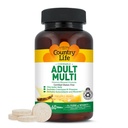 Country Life Adult Chewable Multivitamin z koenzym B- Witaminy, Przeciwutleniacze, Minerały, Pineapple- Pomarańczowy Flavor - Wspiera Energy Metabolizm i Immune Health, Gluten Free - 60 Wafers