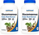 Nutricost Glukomannan 1,800mg na jedną porcję, 180 kapsułek (2 butelki)