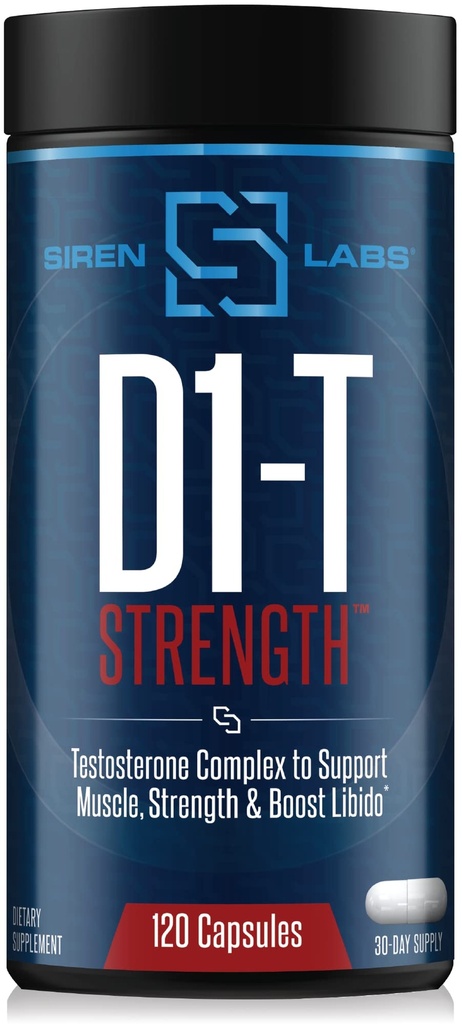 D1- T Siła Testosteron Booster dla mężczyzn Mass Gainer z D- Aspartic Acid - Monster Muscle Mass- Building - Test Booster Supression Estrogen Anaboliczny wzrost mięśni (120 Kapsułki)