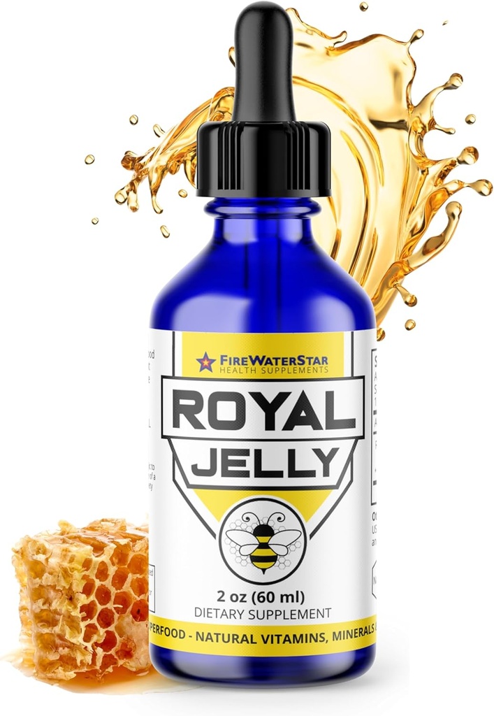 FWS Royal Jelly Bee zasilane Superfood, Naturalne witaminy, Minerały, Przeciwutleniacze, Organiczne, Żywność Imperatorów, Żywność - Bogaty suplement, Non-GMO, Wspiera Well- Istnienie i Zdrowie skóry