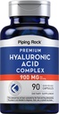 Piping Rock Hyaluronic Acid Kapsułki 124; 900mg 124; 90 tabletek 124; Suplement z MSM i Collagen 124; Kompleks Premium dla kobiet i mężczyzn 124; Non-GMO, Gluten Free