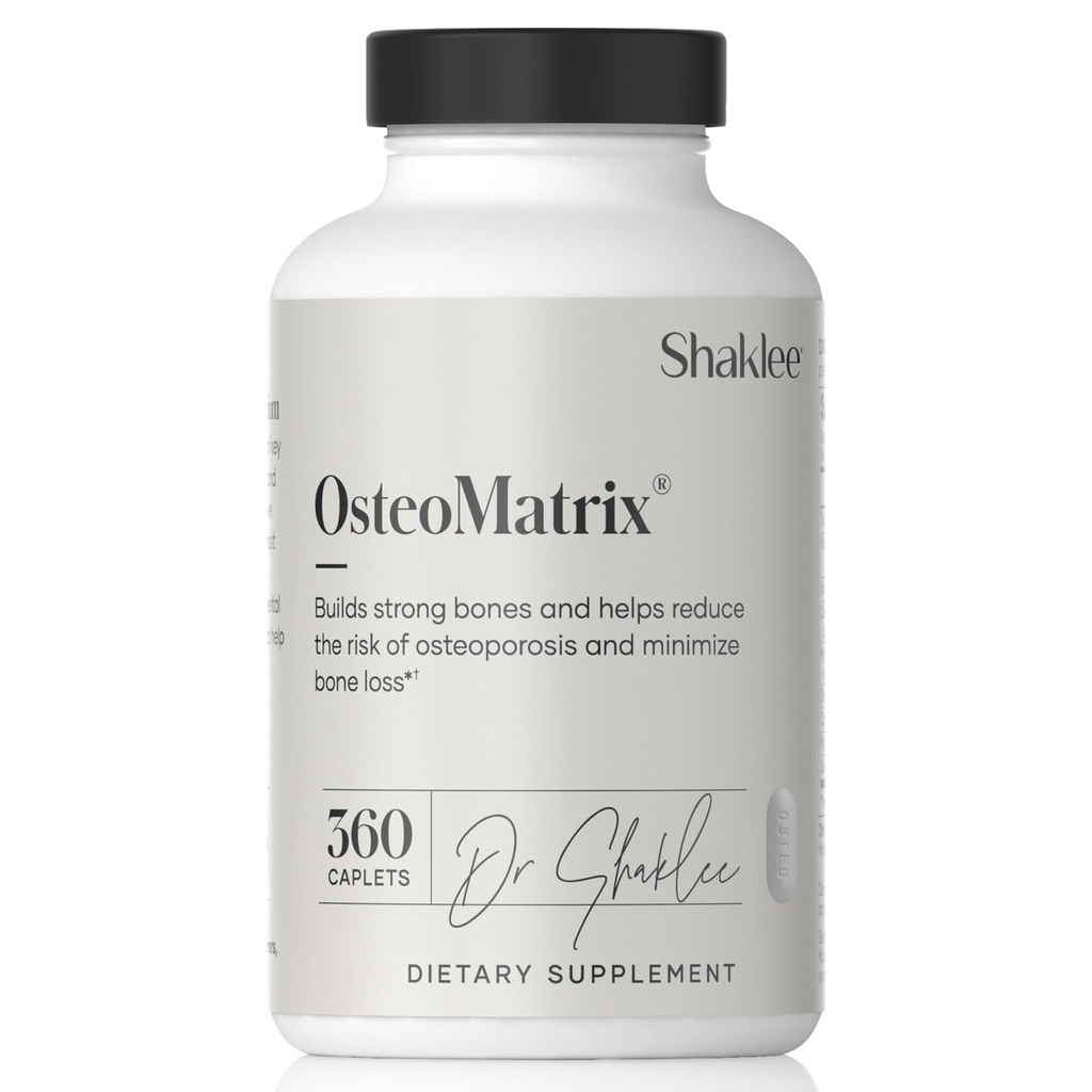 Shaklee OsteoMatrix ® - Build & Keatin Strong Bones - 100% DV Wapń & Magnez - Witaminy D & K - Cynk, Mangan - Klinicznie przebadane pod kątem wchłaniania - 360 Kapletów