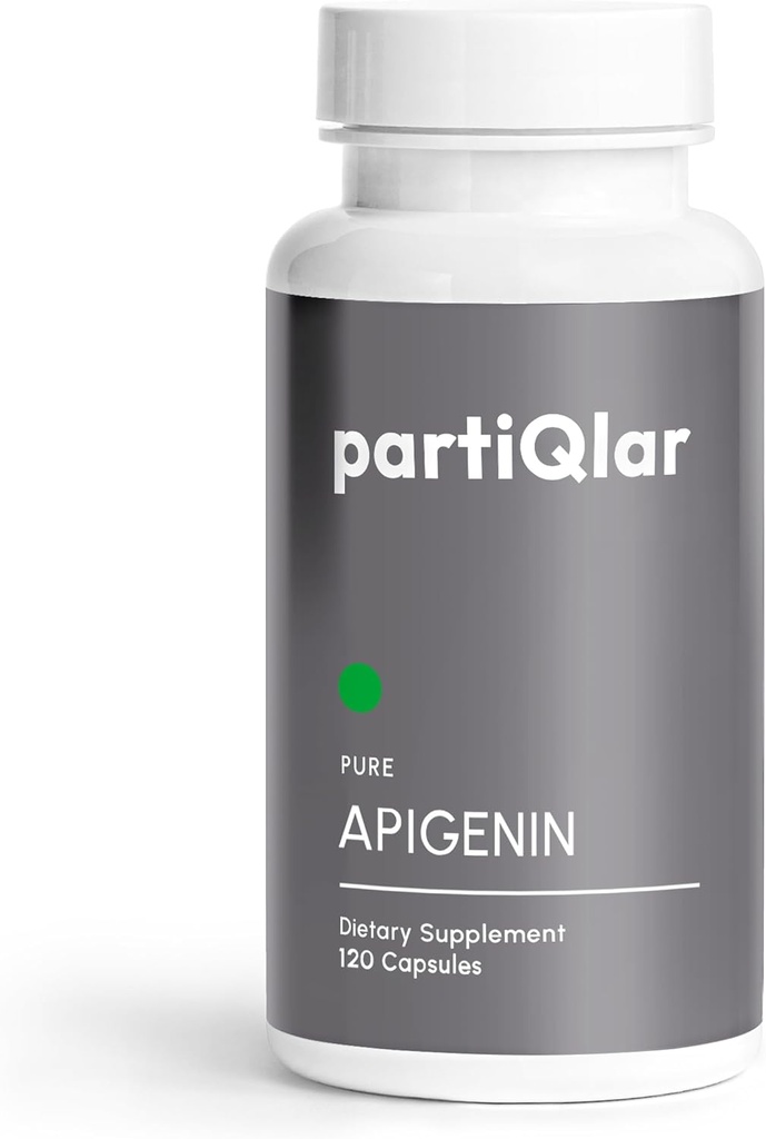 Apigenin, 100 mg na Podawanie, 60 kapsułek - Czysta - 98,7% Stabilizacja - Aktywne bioflawonoidy i przeciwutleniacze - Non-GMO