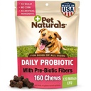 Pet Naturals Daily Probiotic dla psów, Duck Flavor, 160 Chews - 120M CFU Pre i Probiotyki dla psów Digestive Health, Gut Health, Immune Support, Biegunka, Alergie i Swędzenie