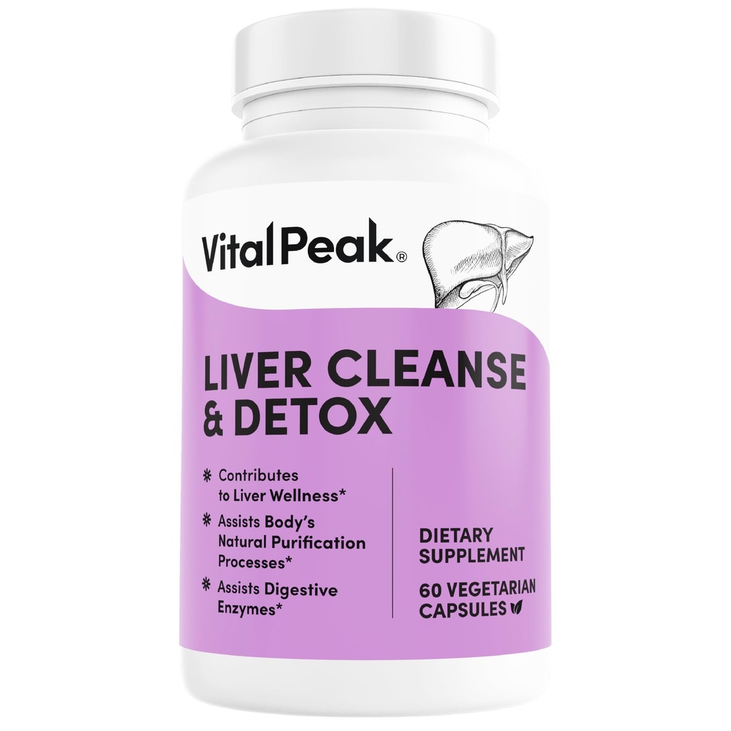 Detox i naprawa oczyszczalni wątroby - Suplement do wsparcia zdrowia wątroby - z mlekiem Thistle, Berberine, Burak w proszku, Turmeric, Ginger, Dandelion Root, Karczoch, ekstrakt z nasion winogron i więcej - 60 Kapsułki