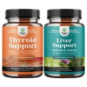 Paleta Herbal Thyroid Support Complex - Pothent Kelp Jod for Hormon Balance and Liver Cleanse Detox & Repair - Milk Thistle for Trawienie & Zdrowie immunologiczne - Ginger Root Choline Dandelion Root