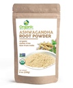 Organiczny proszek korzeniowy Ashwagandha -8 uncji 124; Lab Tested for Purpure Custom 124; Resealable Kraft Bag, Non-GMO, Indian Ginseng, Withania Somnifera -100% Surowy z Indii, przez SHOPOSR (8 oz)