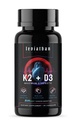 Lewiatan Nutrition Witamina D3 K2 2 w 1 Formule 124; 360mcg Witamina K2 (MK7) + Witamina D3 5000 IU Wegańska Organiczna Dodatkowa Siła Suplementy Witaminy - Serce wsparcia, Zęby, Wspólne, i zdrowie kości