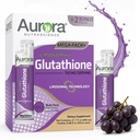 Aurora Nutrascience Mega- Liposomal Liquid Glutathione, Immune & Antioksydant Gut Supplement Health Supplement, 750 mg na jedną porcję, Non-GMO, Sugar- Free, 32 Pojedyncze opakowania serwowe