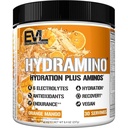 Evlution Nutrition HYDRAMINO Kompletny mnożnik nawodnienia, Wszystkie 6 Elektrolity, Witamina C & B, Fluid Aminos Boosting, Woda kokosowa, Wytrzymałość, Odzysk, Przeciwutleniacze, 30 Serw, Pomarańczowy mango