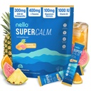 Nello Supercalk Drink proszkowany Mix, Tropical Tangerine, L Theanine, Ksm- 66 Ashwagandha, Magnezu Glycinate, Witamina D 3, Suplementy do Relaxation & Focus, Natural, No Sugar, Non GMO, 20 Srvg