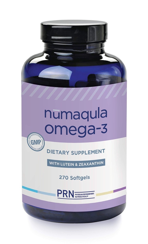 PRN nūmaqula Omega 3 Suplement - 270 Softgeli, 90- Day Supply - Wzorowana forma triglicerydów Omega 3 z luteiną i zeaksantyną - 1400mg DHA & 400mg EPA dla wsparcia plamki i siatkówki