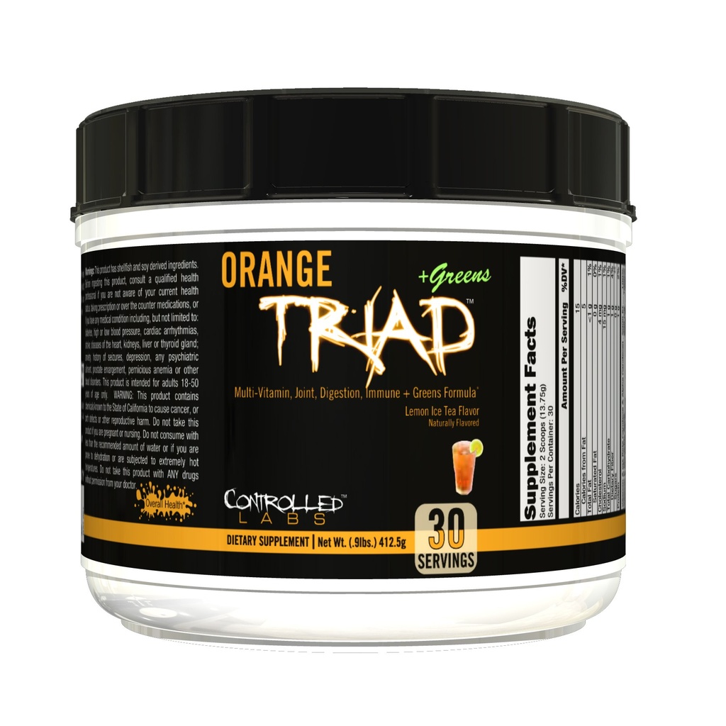 CONTROLLLED LABS Orange Triad Plus Zielone dla mężczyzn i kobiet, 30 Służenia Żelazo Free Sports Supplement for Total Health, Multivitamin, trawienie, System immunologiczny i Joint Health