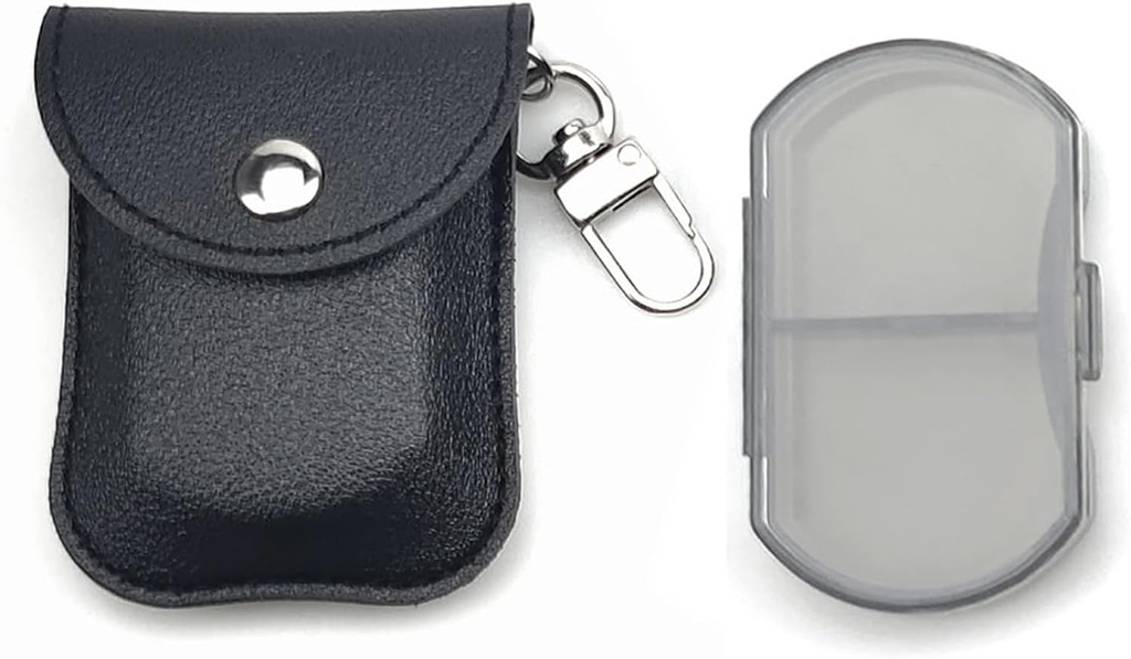VOFOON Small Pill Organizer, Travel Pill Box for Purse, Keychain Pill Holder, Pocket Pill Container, 2 razy dziennie Portable Medicine przypadku witaminy, Fish Oil Box, Suplement Box